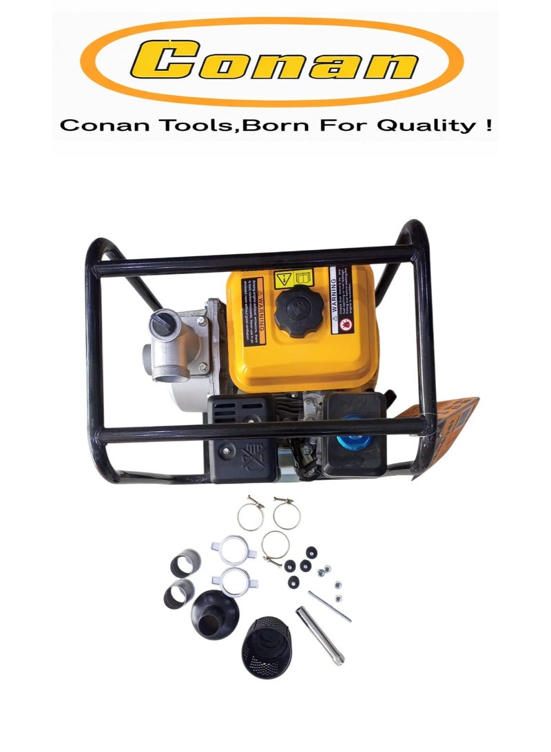 Conan Gasoline Water Pump COGW03 – 3 Inch Port – 196cc Engine – 28m Head Lift – 7m Suction – Heavy Duty Steel Frame - Image 3